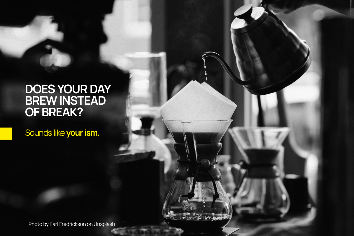 Cafe picture of coffee brewing - Smolt Passion Tees India