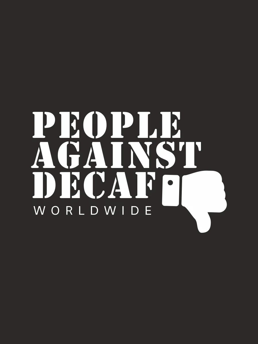 Design close-up of What the Decaf t-shirt | Smolt