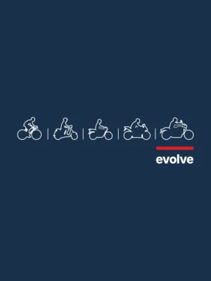 Design close-up of the Revolve Evolve t-shirt in Navy Blue | Smolt