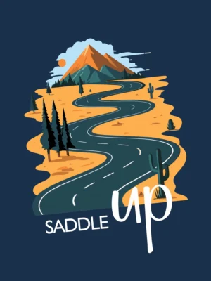 Design close-up of the STFU t-shirt in Navy Blue | Smolt